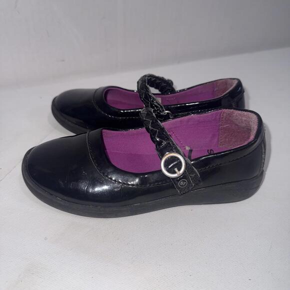Stride Rite Classic Patent Leather Minimalist Black Mary-Jane Ballet Flats 12.5 - Picture 2 of 9